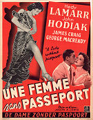 A Lady Without Passport 1950 poster Hedy Lamarr John Hodiak Joseph H Lewis