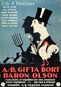 AB gifta bort baron Olson 1928 poster Bror Berger Erik A Petschler