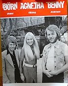 ABBA 1972 poster Björn Ulvaeus Benny Andersson Agnetha Fältskog ABBA Rock och pop
