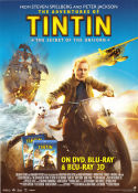 The Adventures of Tintin DVD 2011 video poster Tintin Steven Spielberg