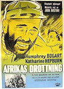 Afrikas drottning 1951 poster Humphrey Bogart Katharine Hepburn Robert Morley John Huston