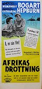 Afrikas drottning 1951 poster Humphrey Bogart Katharine Hepburn Robert Morley John Huston