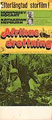 Afrikas drottning 1951 poster Humphrey Bogart Katharine Hepburn Robert Morley John Huston