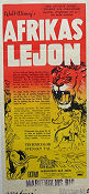 Afrikas lejon 1955 poster Winston Hibler James Algar Dokumentärer Katter
