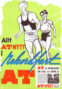 Aftontidningen AT sport 1944 affisch Arne Andersson