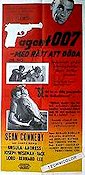 Agent 007 med rätt att döda 1962 poster Sean Connery Ursula Andress Terence Young Text: Ian Fleming Agenter
