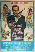 Agent 007 ser rött 1963 poster Sean Connery Daniela Bianchi Terence Young Ryssland Vapen Damer