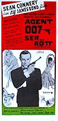 Agent 007 ser rött 1963 poster Sean Connery Daniela Bianchi Terence Young Ryssland Agenter