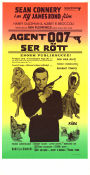 Agent 007 ser rött 1964 poster Sean Connery Terence Young
