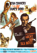 Agent 007 ser rött 1963 poster Sean Connery Daniela Bianchi Terence Young Ryssland Vapen Damer Agenter