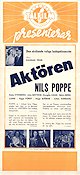 Aktören 1943 poster Nils Poppe Gaby Stenberg Björn Berglund Ragnar Frisk