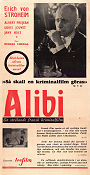 Alibi 1937 poster Erich von Stroheim Albert Préjean Jany Holt Pierre Chenal