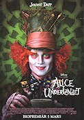 Alice i underlandet 2010 poster Johnny Depp Tim Burton