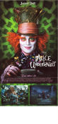 Alice i underlandet 2010 poster Mia Wasikowska Johnny Depp Helena Bonham Carter Tim Burton 3-D