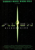 Alien återuppstår 1997 poster Sigourney Weaver Winona Ryder Jean-Pierre Jeunet