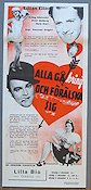 Alla gå kring och förälska sig 1942 poster Lilian Ellis Danmark