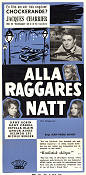 Alla raggares natt 1959 poster Jacques Charrier Charles Aznavour Dany Robin Jean-Pierre Mocky Bilar och racing