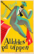 Alldeles på vippen 1923 poster Harold Lloyd