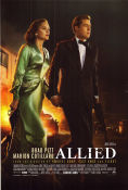 Allied 2016 poster Brad Pitt Marion Cotillard Jared Harris Robert Zemeckis