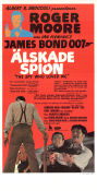 Älskade spion 1977 poster Roger Moore Barbara Bach Curd Jürgens Lewis Gilbert Skepp och båtar Agenter