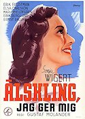 Älskling jag ger mig 1943 poster Sonja Wigert Eric Rohman art