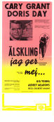 Älskling jag ger mig 1962 poster Cary Grant Doris Day Gig Young Delbert Mann Romantik