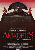Amadeus 1984 poster F Murray Abraham Tom Hulce Elizabeth Berridge Milos Forman Musik: Wolfgang Amadeus Mozart Konstaffischer