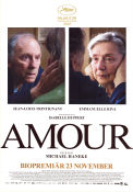 Amour 2012 poster Jean-Louis Trintignant Emmanuelle Riva Isabelle Huppert Michael Haneke