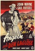 Ängeln och den laglöse 1947 poster John Wayne Gail Russell Harry Carey James Edward Grant