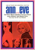Ann och Eve de erotiska 1969 poster Gio Petré Marie Liljedahl Francisco Rabal Arne Mattsson