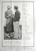 Annie Hall 1977 poster Diane Keaton Woody Allen Romantik