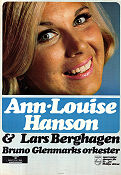 Ann-Louise Hansson 1967 affisch Ann-Louise Hansson Lars Berghagen Bruno Glenmarks orkester Hitta mer: Concert poster