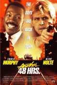 Another 48 Hrs 1990 poster Eddie Murphy Nick Nolte Brion James Walter Hill Bilar och racing Poliser