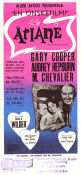 Ariane 1957 poster Audrey Hepburn Gary Cooper Maurice Chevalier Billy Wilder