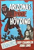 Arizonas röde hövding 1952 poster John Lund Jeff Chandler Susan Cabot George Sherman