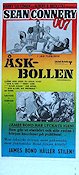 Åskbollen 1965 poster Sean Connery Claudine Auger Terence Young Text: Ian Fleming Dykning