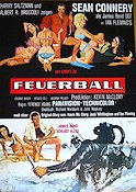 Åskbollen 1965 poster Sean Connery Claudine Auger Dykning