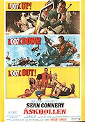 Åskbollen 1965 poster Sean Connery Claudine Auger Terence Young Text: Ian Fleming Dykning