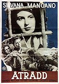 Åtrådd 1951 poster Silvana Mangano