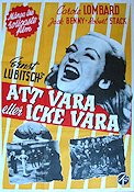 Att vara eller icke vara 1947 poster Carole Lombard Jack Benny Ernst Lubitsch Hitta mer: Nazi