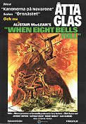 Åtta glas 1971 poster Anthony Hopkins Jack Hawkins Etienne Périer Text: Alistair Maclean