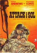 Attack i sol 1945 poster Dana Andrews Richard Conte John Ireland Lloyd Bridges Lewis Milestone Krig