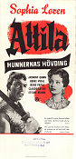Attila hunnernas hövding 1953 poster Sophia Loren Anthony Quinn Pietro Francisci Asien
