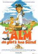 Auf der Alm da gibt´s koa Sünd 1974 poster Alena Penz Franz Josef Gottlieb