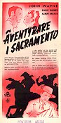 Äventyrare i Sacramento 1942 poster John Wayne