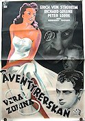 Äventyrerskan 1942 poster Vera Zorina Erich von Stroheim Richard Greene Peter Lorre Gregory Ratoff