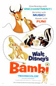 Bambi 1942 poster Hardie Albright James Algar Animerat Musikaler