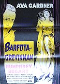 Barfotagrevinnan 1954 poster Humphrey Bogart Ava Gardner Joseph L Mankiewicz Rökning