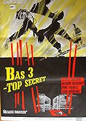 Bas 3 Top Secret 1965 poster George Maharis Richard Basehart Anne Francis John Sturges Text: Alistair Maclean