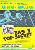 Bas 3 Top Secret 1965 poster George Maharis Richard Basehart Anne Francis John Sturges Text: Alistair Maclean